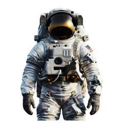 Half Body Astronaut in Space Suit with Nebula Background