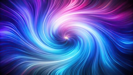 Obraz premium Swirling blue and purple light pattern on desktop background