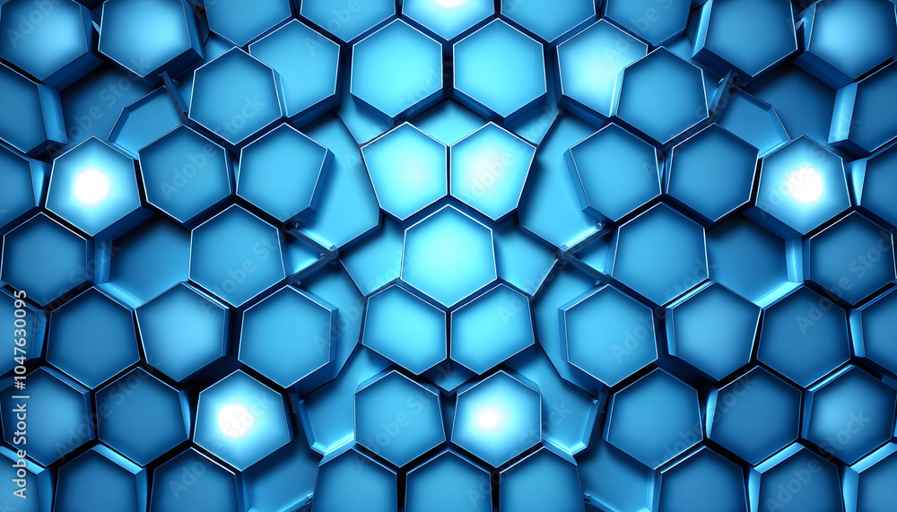 Sticker abstract hexagonal geometric pattern background isolated with white highlights, png
