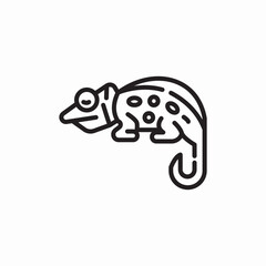 chameleon lizard icon sign vector