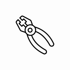 pliers tool icon sign vector