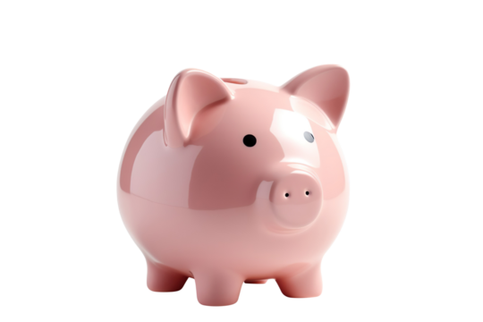 Piggy Bank isolated on transparent background