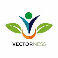  Wellness vector logo on white background