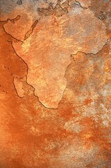 Globe and continents close view illustration