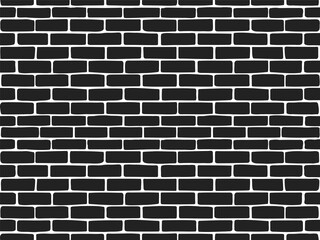 Pattern of black and white bricks arranged in a traditional horizontal layout