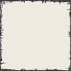 Fototapeta premium Hand-Drawn Grunge Frame - distressed, vintage, retro, border, frame