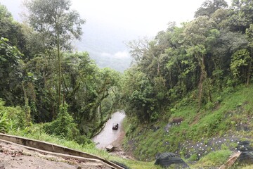 Estrada da Graciosa, Serra do Mar do estado do Paraná, estrada histórica em meio à Mata...