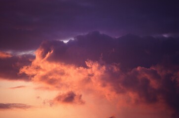 Beautiful romantic sunset background