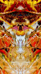 Abstract background art . Ethnic pattern. Mixtures of oil paint. Trendy hand painting canvas. Wall decor and Wall art prints Idea. 3D Texture. Art object