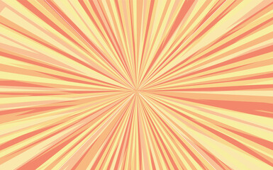 Obraz premium Pop art radial colorful comics book magazine cover. Striped pink digital background. Cartoon funny retro pattern strip mock up. Vector halftone illustration. Sunburst, starburst shape