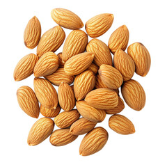 Fototapeta premium Almonds on transparent background.