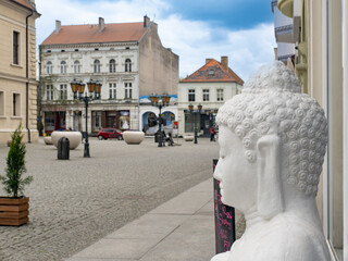 2024-04-23; historical old part of the city swiebodzin poland