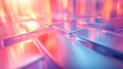 3D illustration of a transparent gradient glass background, soft gradients, futuristic design