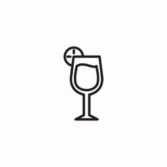 cocktail glass icon sign vector