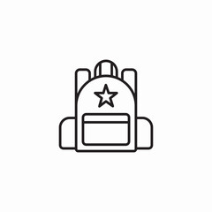 pupil backpack icon sign vector