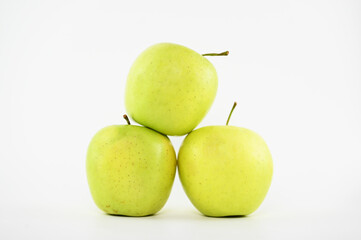 freshly picked organic yellow apple