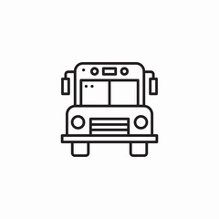 school bus icon sign vector