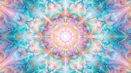 Symmetrical abstract art in pastel tones