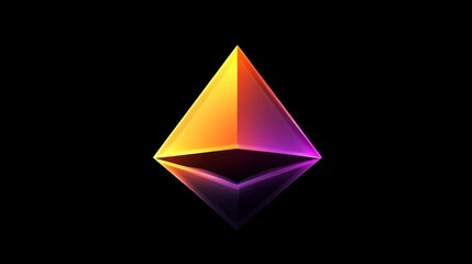 Fototapeta premium Vibrant Abstract Triangular Icon for Modern Design