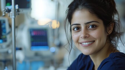 Hijab-wearing female doctor with stethoscope and stethoscope. Professional promoting diversity and excellence in healthcare.