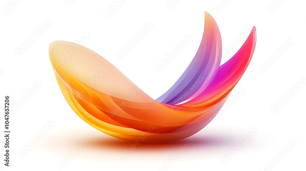 Poster vibrant abstract flame icon with dynamic color flow