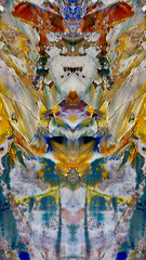 Abstract background art . Ethnic pattern. Mixtures of oil paint. Trendy hand painting canvas. Wall decor and Wall art prints Idea. 3D Texture. Art object