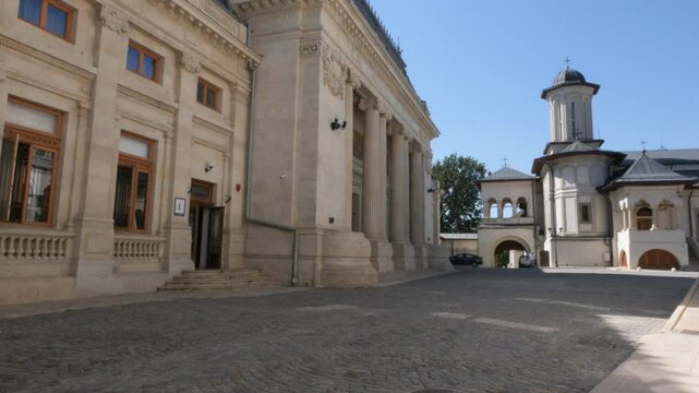 Bucharest, Romania,2024,july,6 th, view Strada Patriarhiei street