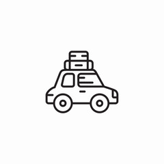 travel car vehicle icon sign vector