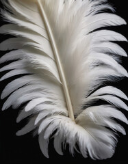 Obraz premium white feather on black