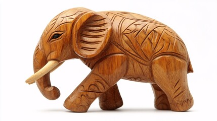 Fototapeta premium an elephant carved from wood