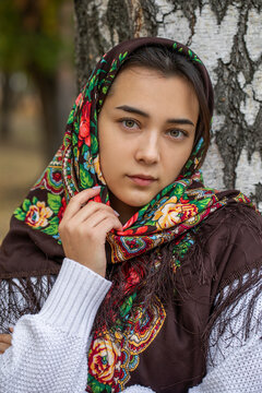 Close up portrait of a Slavic woman of korean origin