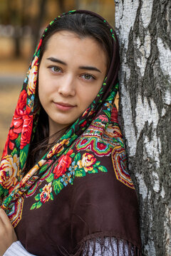 Close up portrait of a Slavic woman of korean origin
