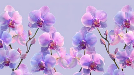 A beautiful floral design featuring orchids flowers in a seamless pattern, perfect as a decorative background for a romantic and natural theme.