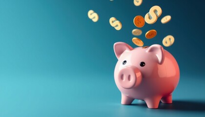 Savings in a piggy bank