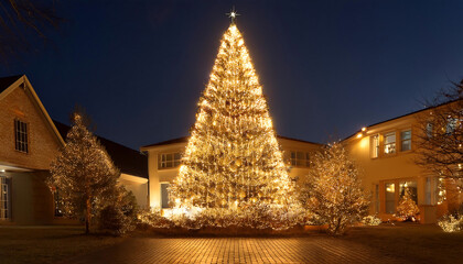 A golden Christmas tree lights up the house brightly every year with festive cheer alwa_1(48)