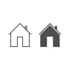 Home, house or real estate flat vector icon for apps and websites