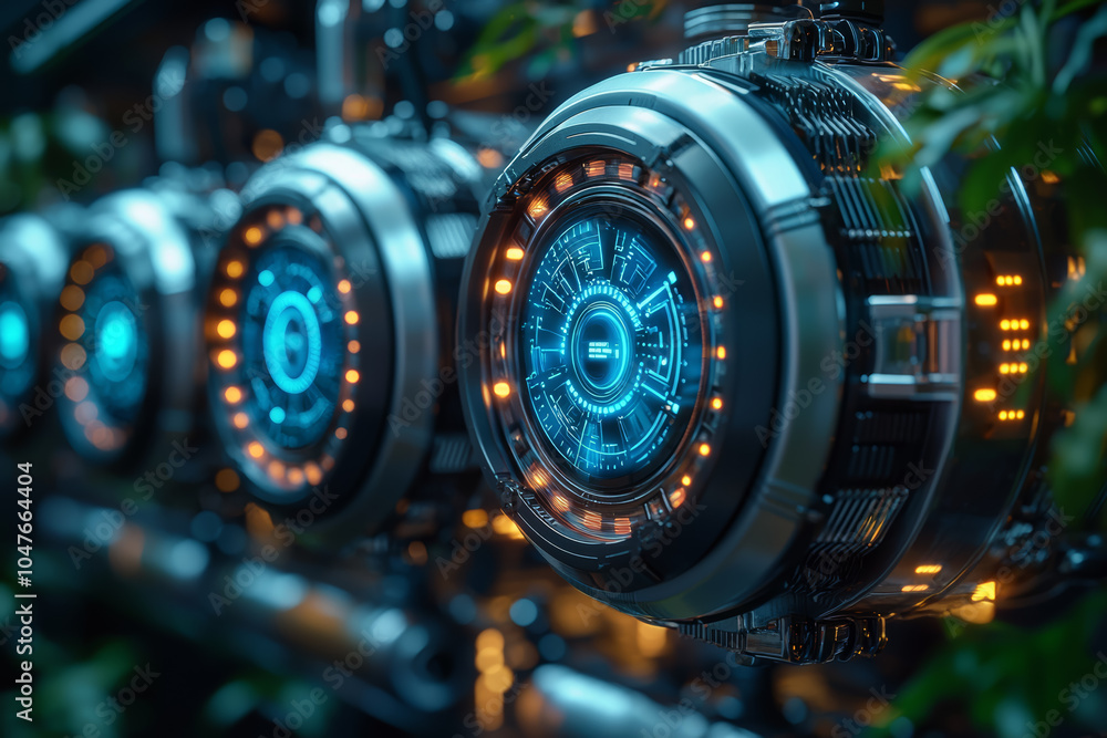 Aufkleber a company using ai to optimize energy consumption, illustrating the environmental impact of ai techn