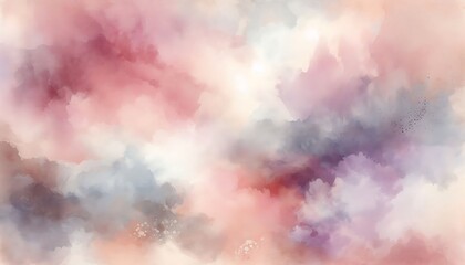 Soft watercolor blend of dusty rose, lavender, and cream, forming a calming abstract background with subtle texture,generative ai