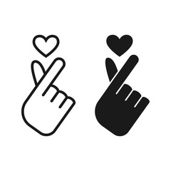 Korean love symbol vector icon. Korean love in trendy style. Symbol, logo illustration.
