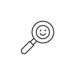 search happiness icon sign vector