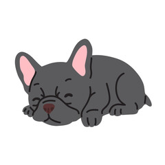 Vector illustration cute doodle puppy for digital stamp,greeting card,sticker,icon,design