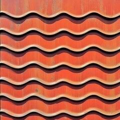 Rustic red corrugated iron texture.