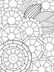 Flowers Coloring Pages For Adules