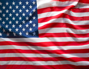 Fototapeta premium United States of America flag waving in the wind. United States of America banner blowing, soft and smooth silk