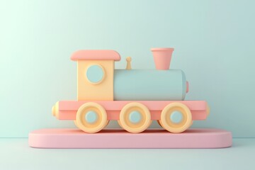 3d train colorful background