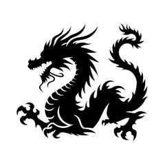 Dragon Silhouette Art