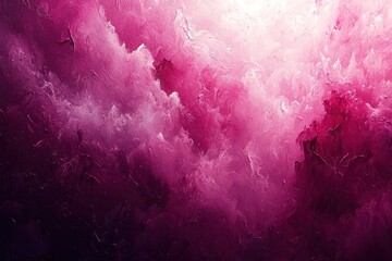 Abstract Pink and White Oil Painting with Textured Strokes