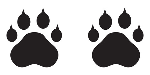 Fototapeta premium Animal Paw icon vector illustration. Flat style animal Paw icon on a white background.