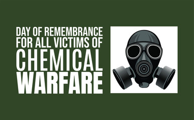 Day of Remembrance for All Victims of Chemical Warfare. smart design, Holiday concept. Template for background, banner, card, poster 