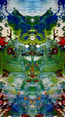 Abstract background art . Ethnic pattern. Mixtures of oil paint. Trendy hand painting canvas. Wall decor and Wall art prints Idea. 3D Texture. Art object